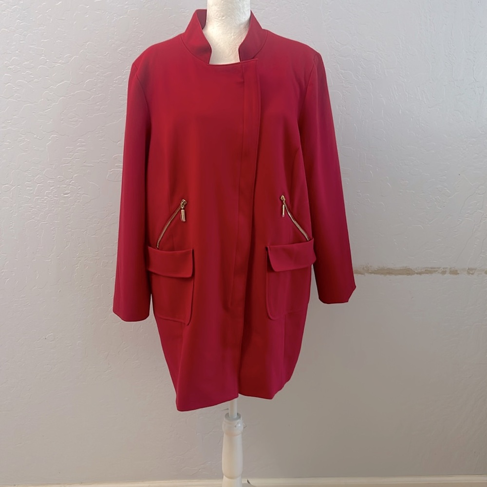 Chico’s Red Trench Coat
